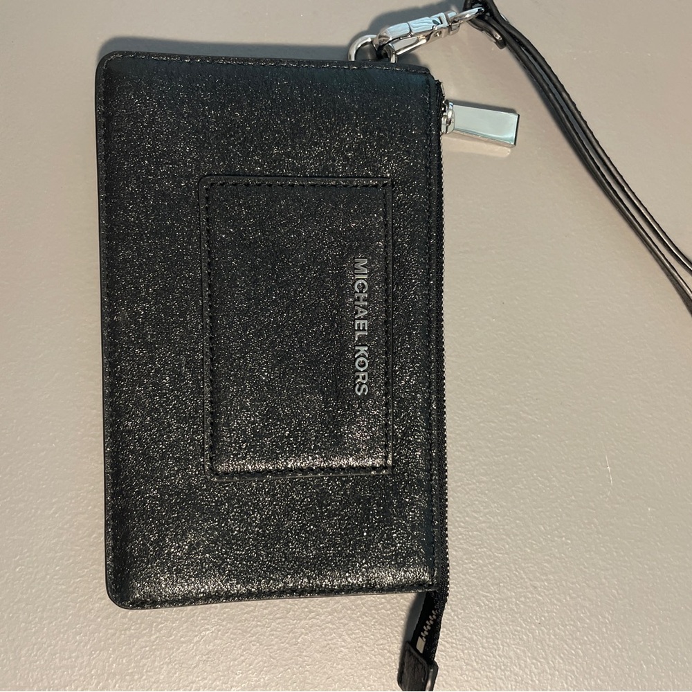 Michael Kors Shimmering Black Wristlet